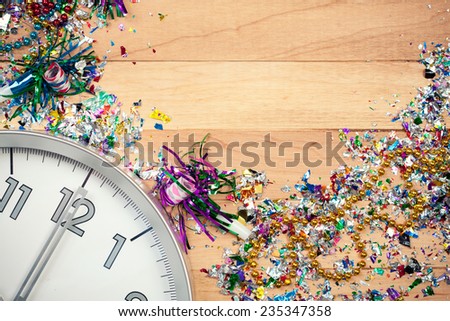 Holiday: New Year\'s Eve Background with Clock
