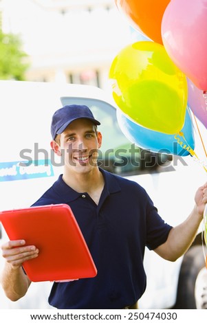Delivery: Cheerful Balloon Delivery Man