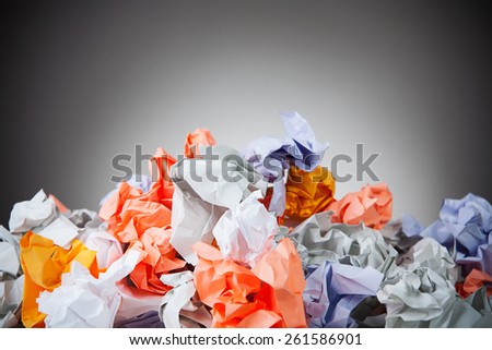 Business: Crumpled Pile Of Waste Paper