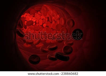 3D render of human blood cells 3D render of human blood cells