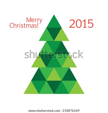 Merry Christmas. Christmas Card. Congratulation. Christmas Tree. Happy