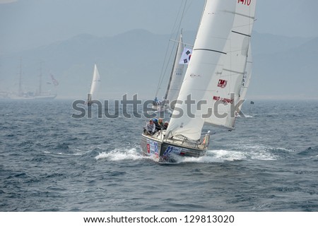 HUPO, SOUTH KOREA - MAY19: Korea Cup International Yacht Race. Team \