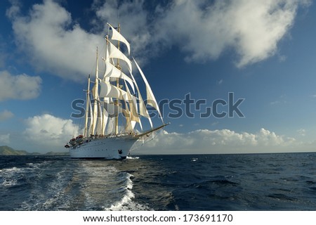 Ship. From a series of sailing ships and yachts