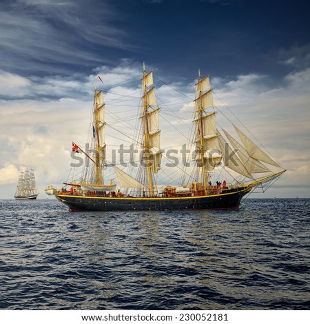 Sailing ship. Series of best sailing ships of the world