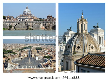 Rome. Italy. Top landmarks. Travel and adventure. Holidays.