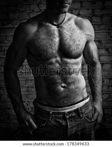 fit male with hairy chest and torso