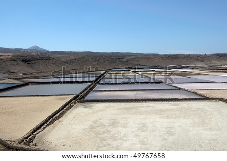 Salt-pans on Lanzarote, Canary Islands, Spain