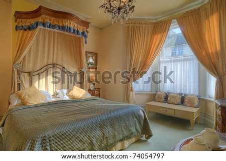 Beautiful bedroom with a king size bed