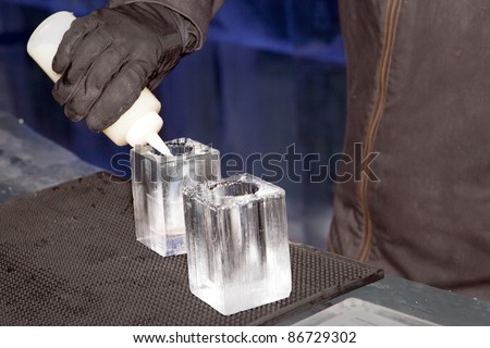 Ice bar drinks