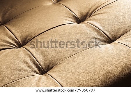 Glamour leather vintage sofa detail - Leather couch macro shoot