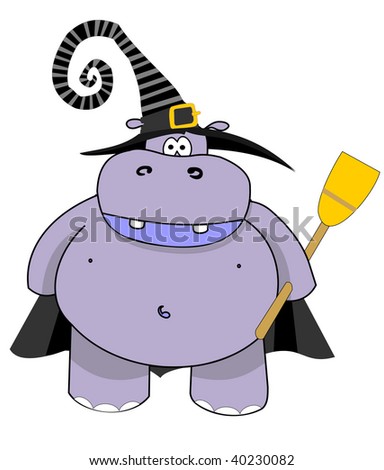 Animal, hipo character as a witch