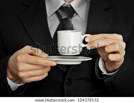 A pause in the work - a cup of coffee