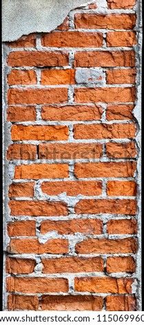 Vertical brick column requires repair