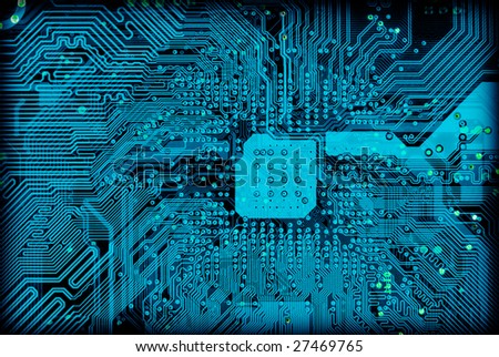 Tech industrial electronic blue background texture