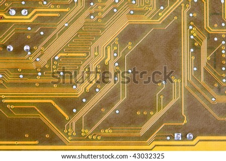 The electronic circuit board hi-tech color background