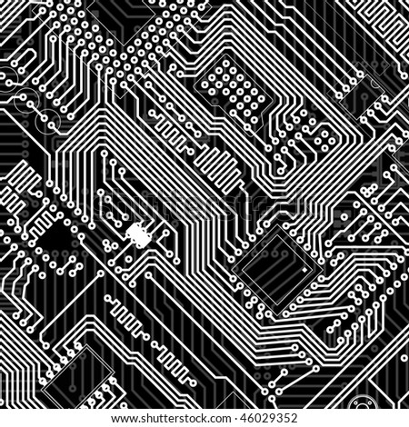Circuit board industrial electronic monochrome graphic background