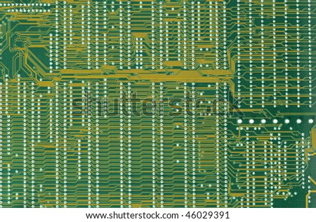 Circuit board industrial electronic green hi-tech background