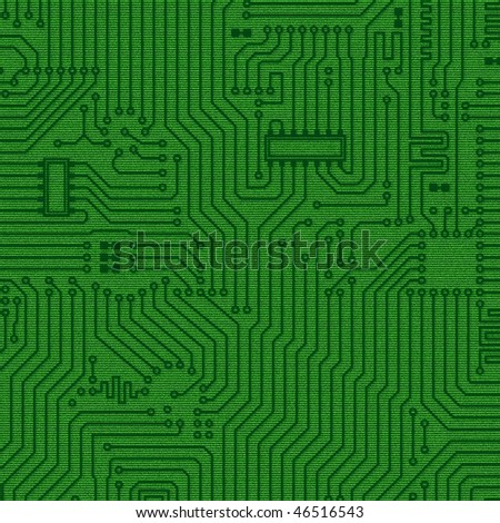 Abstract electronics dark green industrial square texture