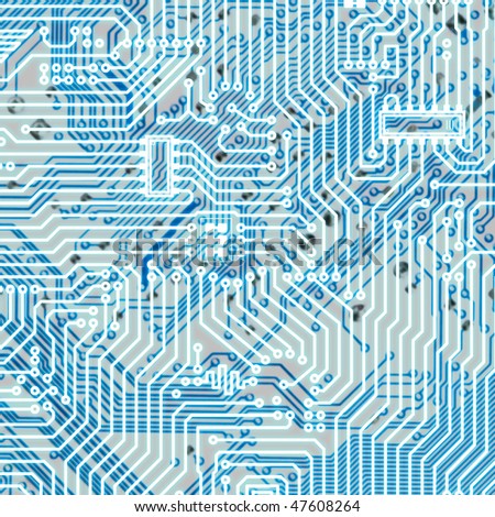 Circuit board light blue square hi-tech texture