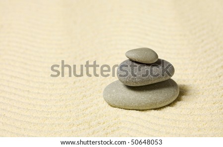 Pyramid of the three stones on the sand