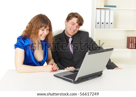 Young people reading comic site on the Internet