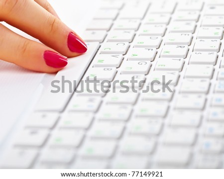 White Laptop Keyboard