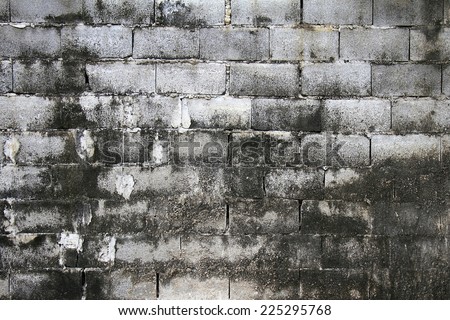Concrete block wall. Gray background of Cement block wall.