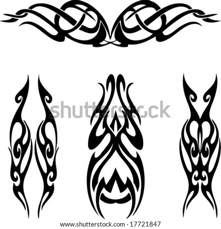 Tribal tattoos. abstract