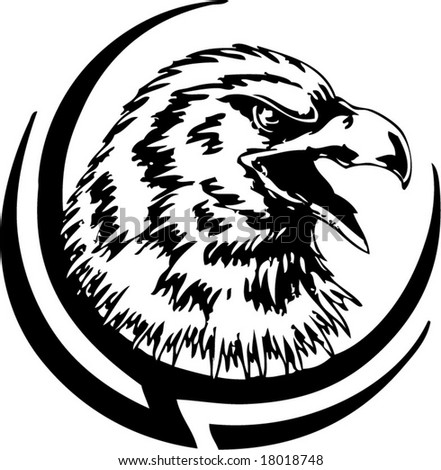 stock vector : Eagle tribal tattoo