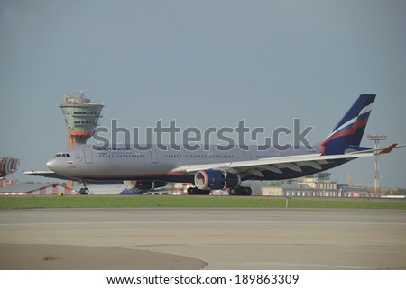 Moscow, Russia-2012, September 12: Airbas A330 company \