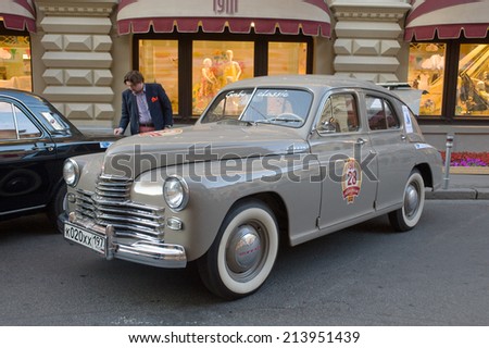 MOSCOW, RUSSIA - July 26, 2014: Retro car GAZ-M20 \