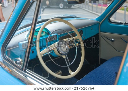 MOSCOW, RUSSIA - July 26, 2014:    Soviet retro car \