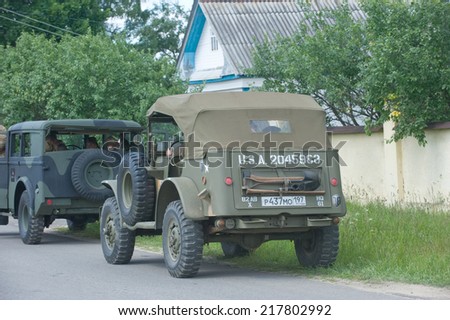 CHERNOGOLOVKA, MOSCOW REGION, RUSSIA - JUNE 21, 2013: Retro car Dodge WC-57 Command Car at the 3rd international meeting of \
