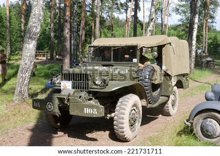 CHERNOGOLOVKA, MOSCOW REGION, RUSSIA - JUNE 21, 2013: Retro car Dodge WC-52 at the 3rd international meeting of \
