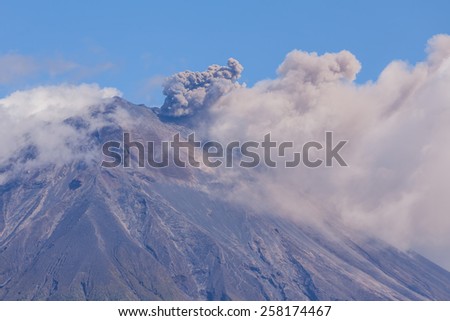 Tungurahua volcano day explosion