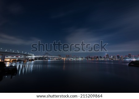 Tokyo water front&Rainbow Bridge (Night View)