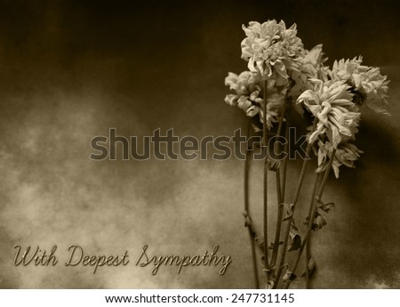 Condolence card - With deepest Sympathy