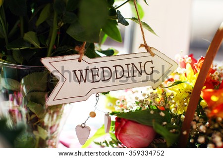 signboard wedding