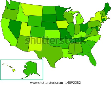 detailed map of usa with states and. Detailed vector usa map