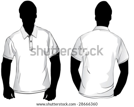 polo shirt template back. polo shirt design template