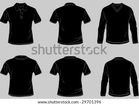 shirt template back. Black Shirt Template Back. of