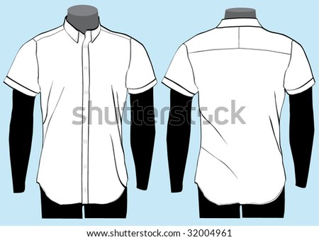 stock vector : Shirt template shirt template back. stock vector : Shirt template