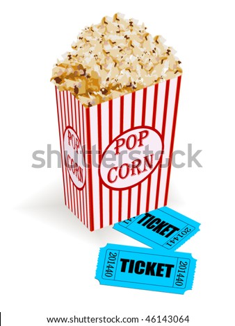 Movie Tickets on Popcorn Clip Art  Popcorn And Movie Tickets