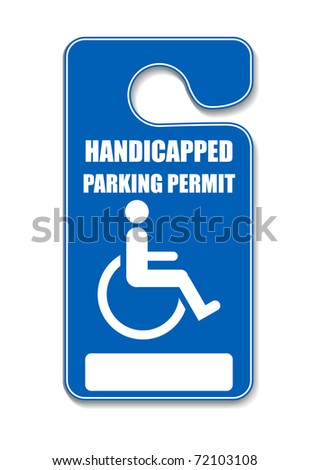 handicap parking sticker