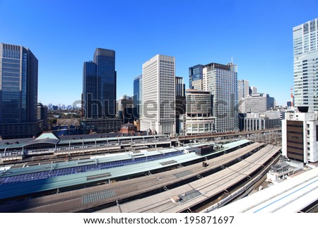 TOKYO - JAN 29, 2013:Tokyo Station is a railway station in the Marunouchi business district of Chiyoda, Tokyo, Japan, near the Ginza commercial district.