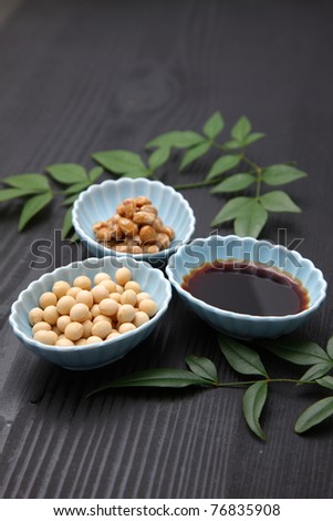 Japanese traditional soybean processed foods