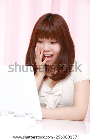 young Japanese woman with good condition skin