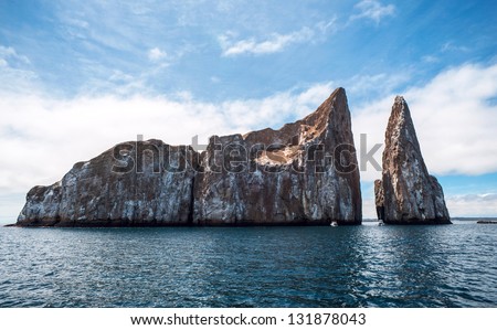 Kicker Rock/LeÃ?Â³n Dormido - the icon of divers, the most popular dive site ever and an advanced site for snorkelers, San Cristobal Island, Galapagos