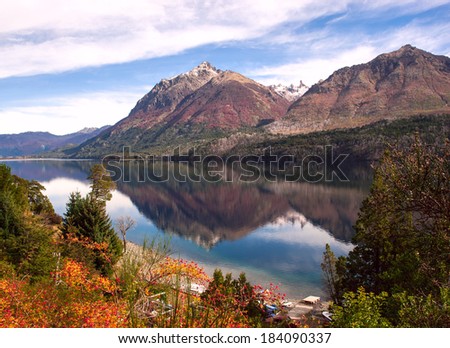 Autumn Colors in Lake Gutierrez, near Bariloche, Patagonia, Argentina