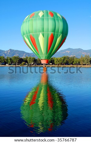 Hot Air Balloon makes a Water Landing during the Colorado Springs Balloon  Classic 2007.
